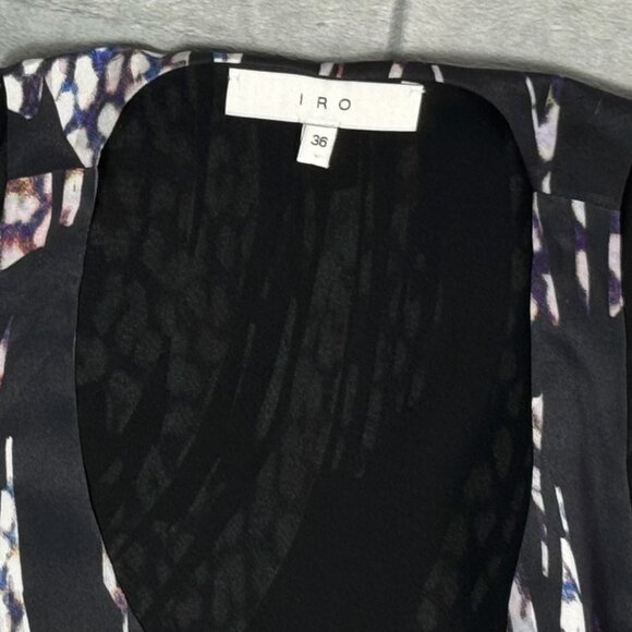 IRO Frigye Black Silk Stained Glass Print Mini Dress - Picture 4 of 6